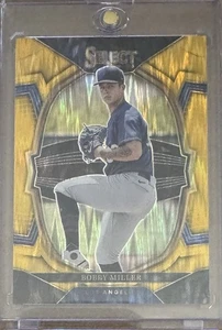 2023 Panini Select BOBBY MILLER Gold Prizm 05/10 Rookie Card Los Angeles Dodgers - Foto 1 di 2