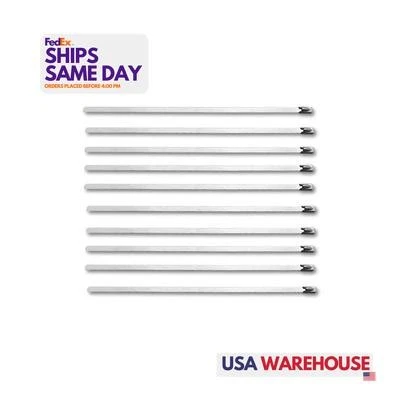 Paquete de 10 piezas de rendimiento Vibrant 25898, cable de acero inoxidable de 14,5 pulgadas de largo Foto 1 de 4