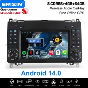 Android 14 CarPlay Autoradio Navi Mercedes A/B Klasse W169 Viano Vito VW Crafter - Bild 1 von 19