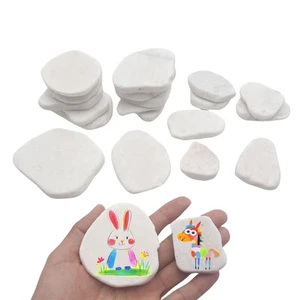 20PCS White Painting Rocks, Medium & Small Irregular Rocks for Painting ,DIY ... - Picture 1 of 6