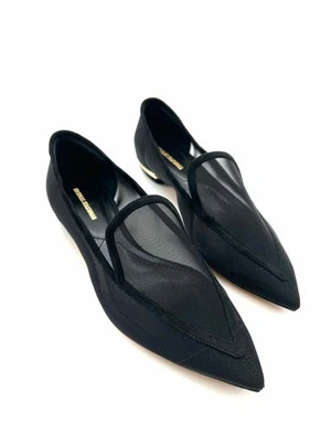 Sapatilhas de grife Nicholas Kirkwood tamanho 7,5 preto/denim malha sólida - Imagem 1 de 4