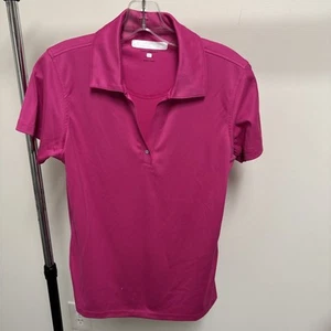 Pebble Beach fuchsia pink short sleeve golf shirt size medium - Picture 1 of 5