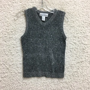 Smart Objects Sweater Vest Large Girls Gray V Neck Silk Sleeveless Pullover YLG - Picture 1 of 7
