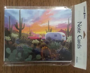 8 Leanin Tree Note Cards,Beautiful PAINTED DESERT,CACTUS Car & Tiny Home Trailer - Picture 1 of 2