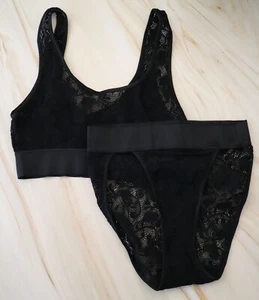 NEW Victoria's Secret VTG 90s Crown Cami Bra Lace Brief Panties Set Lot SMALL - Picture 1 of 16