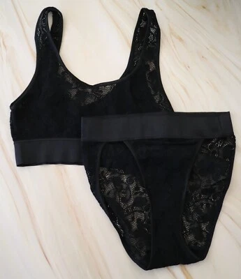 NUEVO Victoria's Secret De Colección Años 90 Corona Cami Sujetador Encaje Breve Bragas Conjunto Lote PEQUEÑO Foto 1 de 4