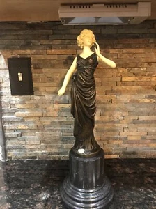 Estatua de bronce firmada Preiss/finería europea de bronce - Imagen 1 de 12