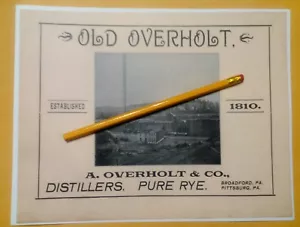 1899 Vecchia Distilleria di Whisky di Segale Ricondizionata Broadford Pittsburg PA. Adv. Stampa - Foto 1 di 1