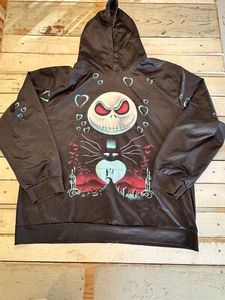 Nightmare Before Christmas Hoodie - Jack and Sally Size 3XL No Drawstring - Picture 1 of 13