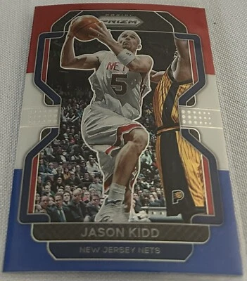 2021-22 Prizm Basketball Jason Kidd New Jersey Nets Red White & Blue Prizm #244 - Image 1 of 3