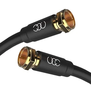 2 Pack Ultra Clarity Cables Coaxial Cable Rg6 40 ft each Black - Picture 1 of 10