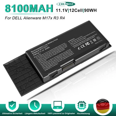 11.1V BTYVOY1 BTYV0Y1 C0C5M 318-0397 Akku Für Dell Alienware M17X R3 R4 5WP5W - Bild 1 von 4