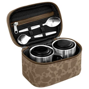 Delphin Kaffee- und Teeset Cotea Edelstahl Campingset Zubehörtasche - Picture 1 of 5