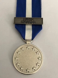 EU ESDP EUSEC RD CONGO Planning & Support Full Size Medal with Mounting Options - Picture 1 of 3