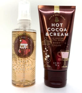 New Bath & Body Works HOT COCOA & CREAM Mist & Body Cream Set Mini Travel Size - Picture 1 of 5