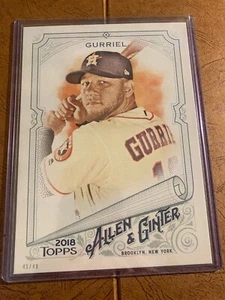 YULI GURRIEL 2018 Topps Allen & Ginter 5x7 81 s# 45/49 Houston Astros - Picture 1 of 3
