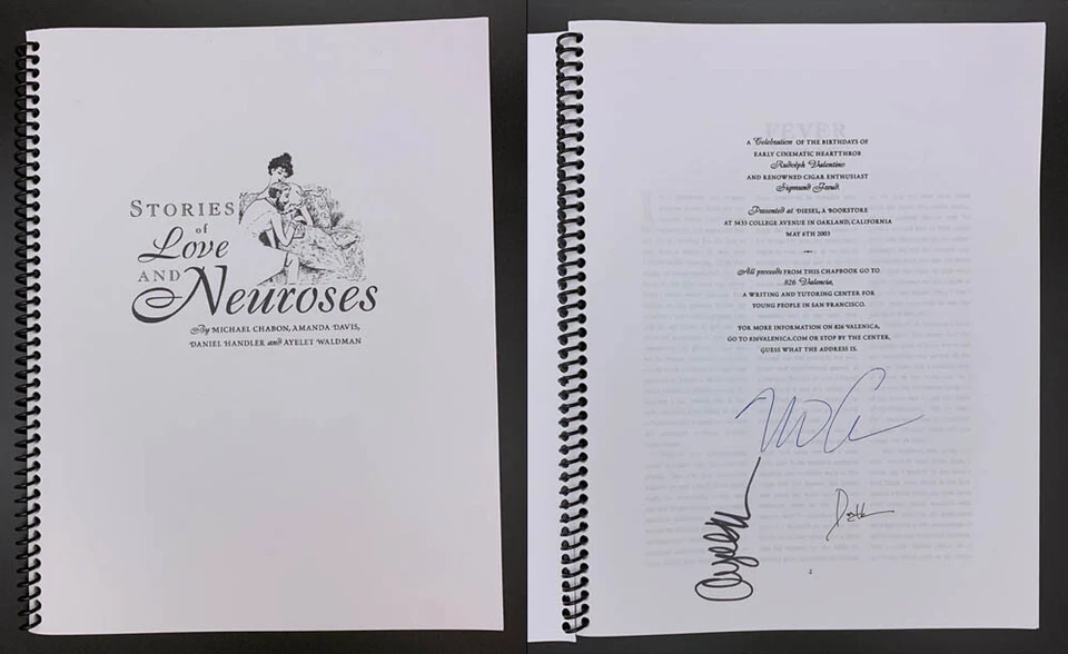 Michael Chabon Daniel Handler SIGNED AUTOGRAPHED Stories of Love and Neuroses SC - Image 1 of 1