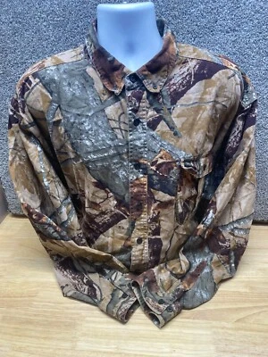 Hunting Outfitters Ridge Mens 3XL Fusion 3D Camo Button Down Shirt Camouflage - Image 1 of 4
