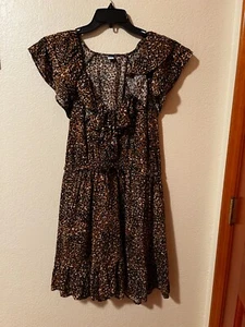 NEW With TAGS - Womens Old Navy Dress 2X size Large Ruffle Animal Print - Picture 1 of 10