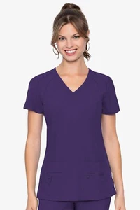 Med Couture Women's V-Neck Racerback Scrub Top Style 8416. Multicolor & Sizes - Picture 1 of 20