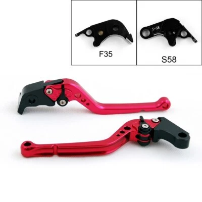Long Brake Clutch Levers For Suzuki GSXR600 GSXR750 06-10 GSXR1000 05-06 Red #3 Foto 1 de 4