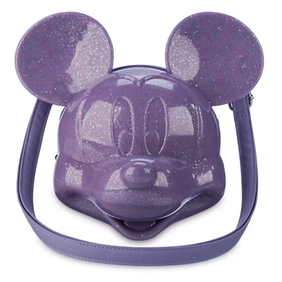 Disney Parks Mickey Mouse Molded Loungefly Shoulder Bag – Purple - Image 1 of 4