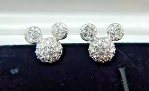 Walt Disney World Mickey Mouse Head Pierced Earrings Nice! Heavy! (W59 - Picture 1 of 5