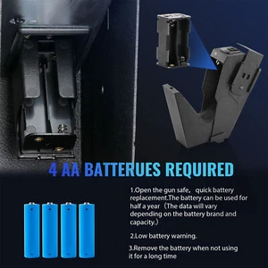Gun Safe, Biometric Pistol Safe Drop Down Handgun Safe Mounted Single Gun Safe - Picture 1 of 7