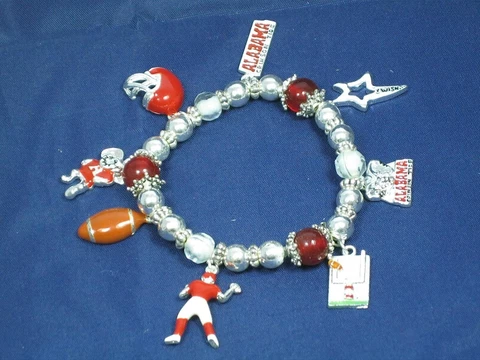 Alabama Crimson Tide Football Team Wishing Charm Bracelet Cover