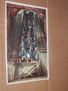 COPPER MINERS COMING UP - 1910'S ERA PHOSTINT POSTCARD 10039 - Imagen 1 de 2