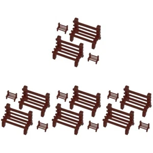 4 Pack Mini-Bankmodell DIY Landschaftsmodell Zubehör Rustikale Miniaturbank - Bild 1 von 12