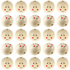 20 Smile Wooden Beads Round Loose Doll Head DIY Crafts