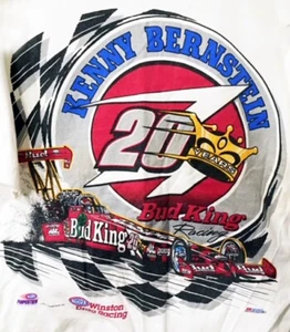 VRHTF RARE VTG NHRA "20 YRS KING KENNY BERNSTEIN" BUD KING RACING" LARGE T SHIRT - Picture 1 of 8