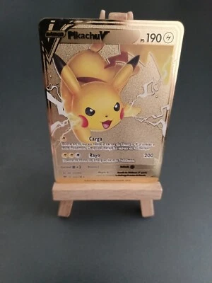 Tarjeta Pokémon de oro Metal Gold ES - Pikachu-V - Bild 1 von 4