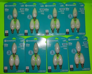 24 CT EcoSmart 60W / 5.5W Dimmable LED Daylight 5000K B11 Candelabra Light Bulb - Picture 1 of 10
