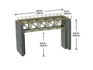 Noch H0 67010 Steel Bridge, 7 3/8in Long - Picture 1 of 1