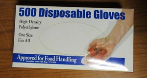 500 Disposable Plastic Gloves for Food Prep Cooking Cleaning Restaurants OSFA - Picture 1 of 3