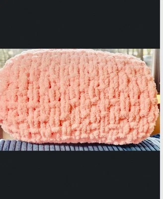 41”x58” Handmade Chenille Finger Knit Throw Blanket Afghan Baby Gift - Image 1 of 2