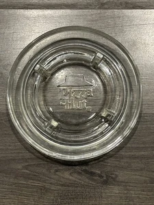 Klarglas Pizza Hut Aschenbecher Vintage 80er Aschenbecher - Bild 1 von 3
