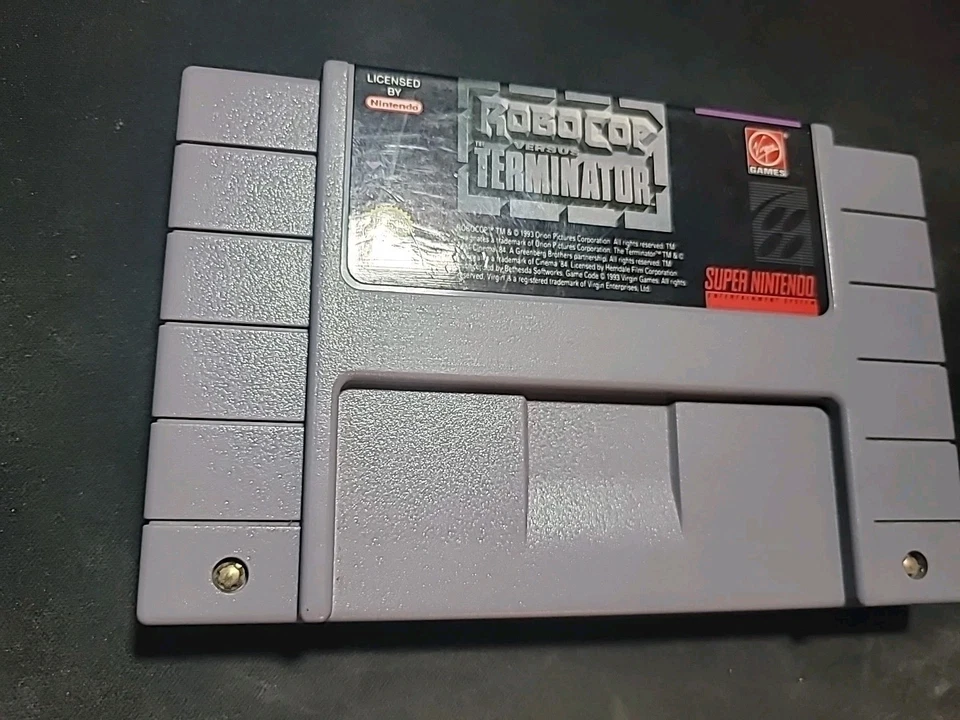 Robocop vs Terminator (Super Nintendo SNES) Authentic Cart Only Tested & Working - Image 1 of 2