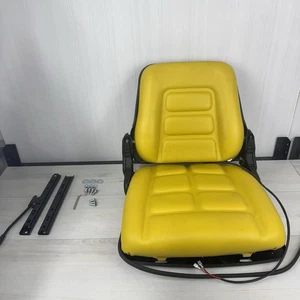 Universal Gabelstaplersitz umklappbar Traktorsitz mit verstellbarer Winkellehne, gelb - Bild 1 von 24