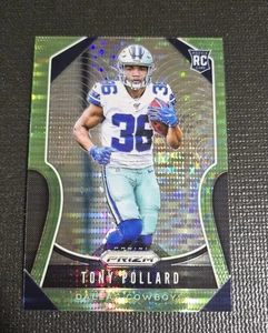 Tony Pollard 2019 Panini Prizm Neon Green Pulsar Prizm 339 RC Titans - Picture 1 of 4