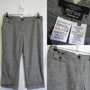 WEEKEND MAX MARA WOMENS FIT STRETCH W4 CROPPED FIT WOOL TROUSERS UK 14 - Picture 1 of 16