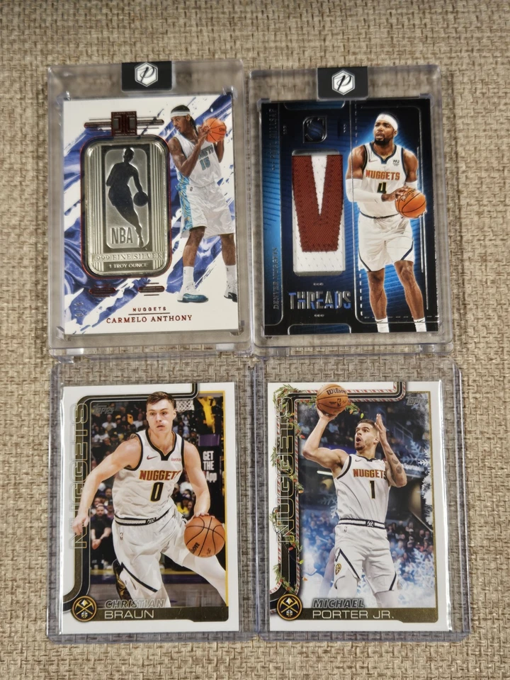 2023 - 24 无可挑剔的 Carmelo Anthony Nba 999 纯银 1 特洛伊盎司布贴 8/8  — 第 1/4 张图片