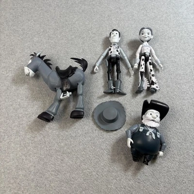 Toy Story Woody Jessie Stinky Pete Bullseye Figures 6" Set Disney Pixar Gray - Image 1 of 4