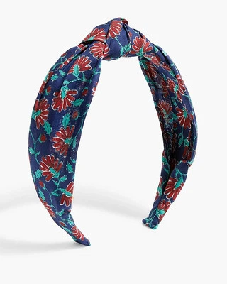 J.Crew Floral Knot Headband, Blue/ Red - Image 1 of 3