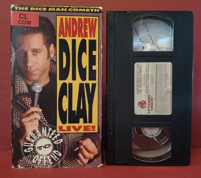 VHS Andrew Dice Clay Live Dice Man Cometh Rental, slip damage *BUY 2 GET 1 FREE* - Image 1 of 4