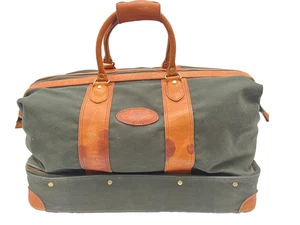 Bolso de Lona Orvis Battenkill Vintage Verde y Cuero, 24"" - Imagen 1 de 6
