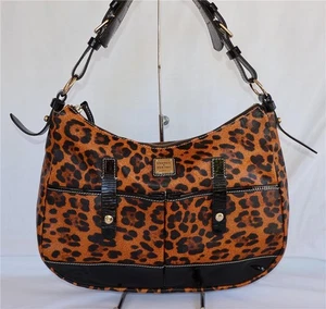 Dooney & Bourke Safari Leopard & Patent Leather Shoulder Bag - Picture 1 of 23