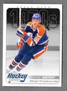 Tarjeta insertada Wayne Gretzky 2012-13 cubierta superior héroes de hockey # HH27 OILERS HOF - Imagen 1 de 2